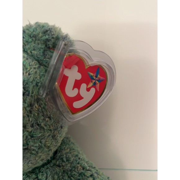 Ty Beanie Buddy Shamrock 2001 St Patrick’s Bear ( approx 14 inches) - Picture 2 of 4